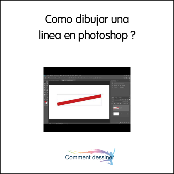 Como dibujar una linea en photoshop